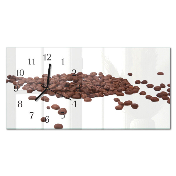 Horizontal rectangular wall clock Caffeine in beans
