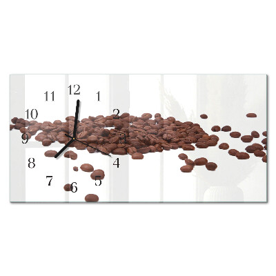 Horizontal rectangular wall clock Caffeine in beans