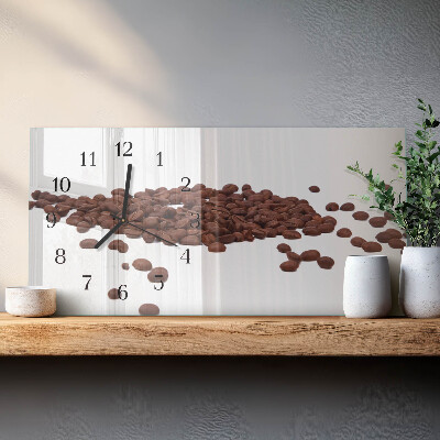 Horizontal rectangular wall clock Caffeine in beans