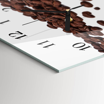Horizontal rectangular wall clock Caffeine in beans