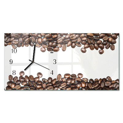 Rectangular glass clock horizontal Coffee raw material