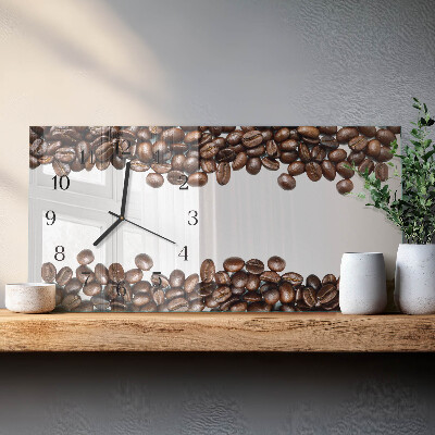 Rectangular glass clock horizontal Coffee raw material