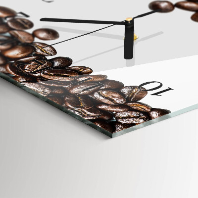 Rectangular glass clock horizontal Coffee raw material