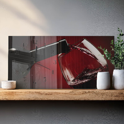 Horizontal wall clock Wine vessel