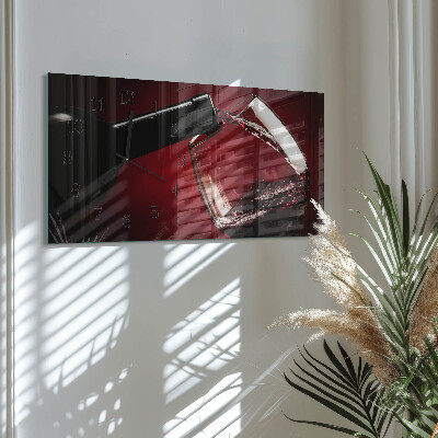 Horizontal wall clock Wine vessel