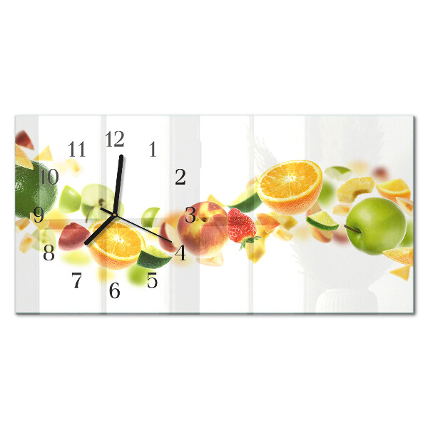 Horizontal wall clock Fruit mix