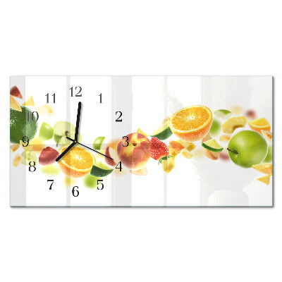 Horizontal wall clock Fruit mix
