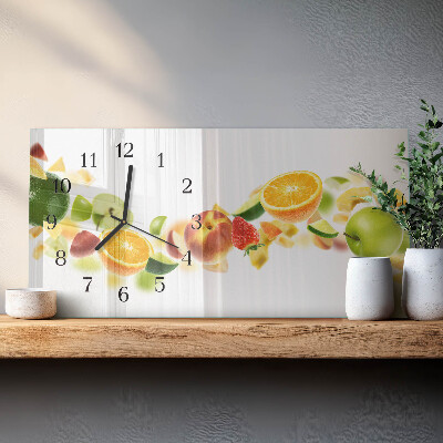 Horizontal wall clock Fruit mix