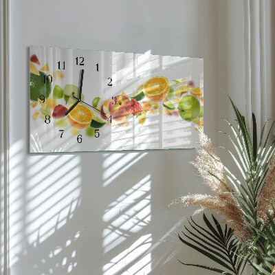 Horizontal wall clock Fruit mix