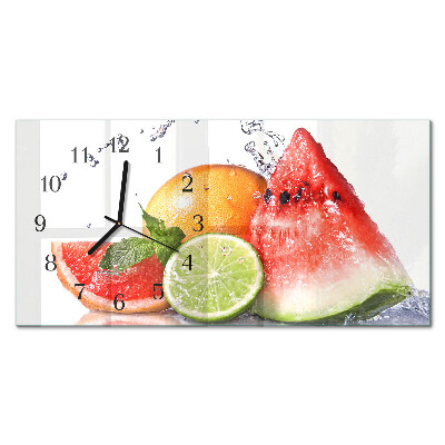 Horizontal rectangular wall clock Juicy harvest