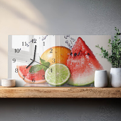 Horizontal rectangular wall clock Juicy harvest