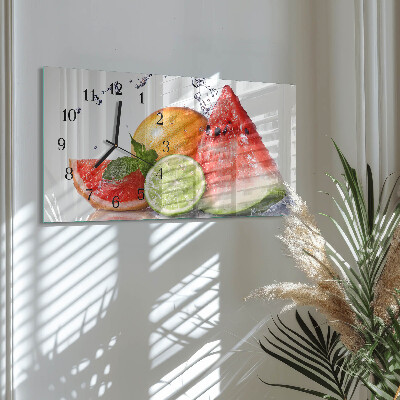 Horizontal rectangular wall clock Juicy harvest