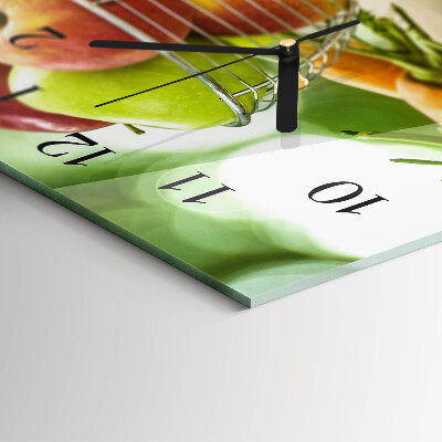 Horizontal rectangular wall clock Fruits and nectar