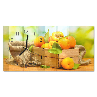 Horizontal wall clock Apricots
