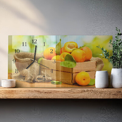 Horizontal wall clock Apricots