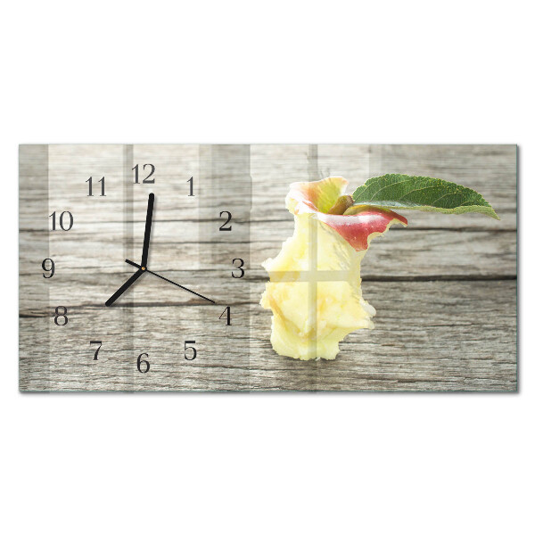 Horizontal rectangular wall clock Apple scraps