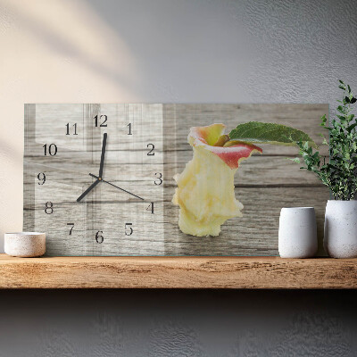 Horizontal rectangular wall clock Apple scraps