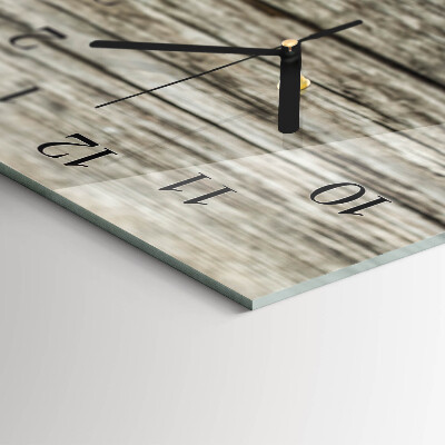 Horizontal rectangular wall clock Apple scraps