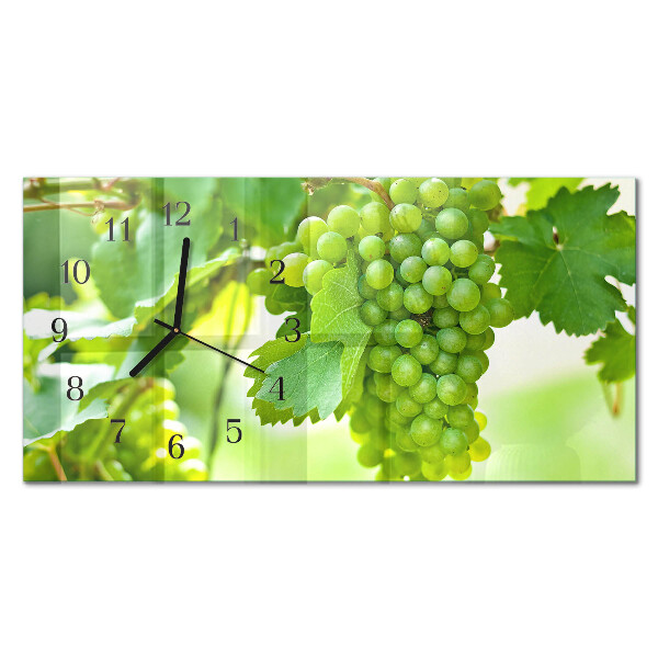 Horizontal wall clock Bunches of grapes