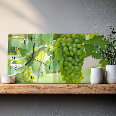 Horizontal wall clock Bunches of grapes