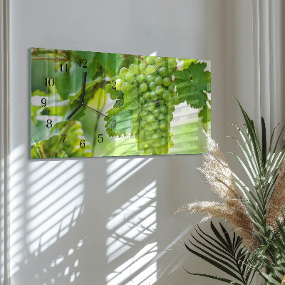 Horizontal wall clock Bunches of grapes