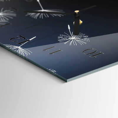 Horizontal wall clock Dandelion kite
