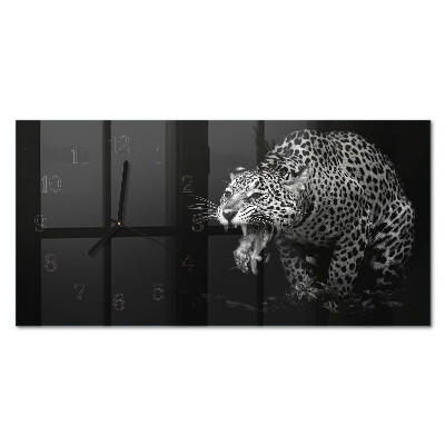 Horizontal rectangular wall clock American Jaguar