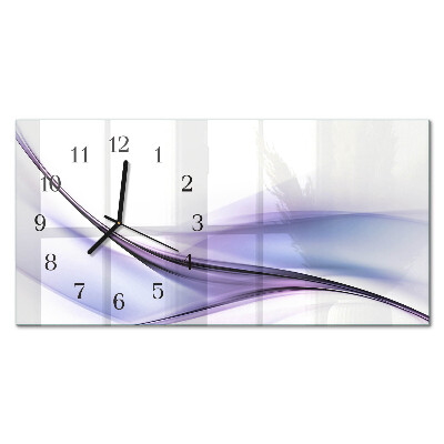 Horizontal wall clock Colorful waves