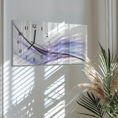 Horizontal wall clock Colorful waves