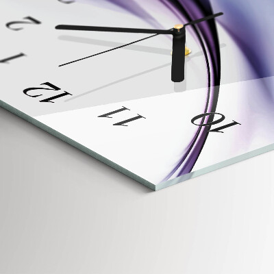 Horizontal wall clock Colorful waves