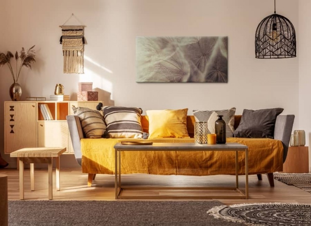 How to arrange a boho style living room?