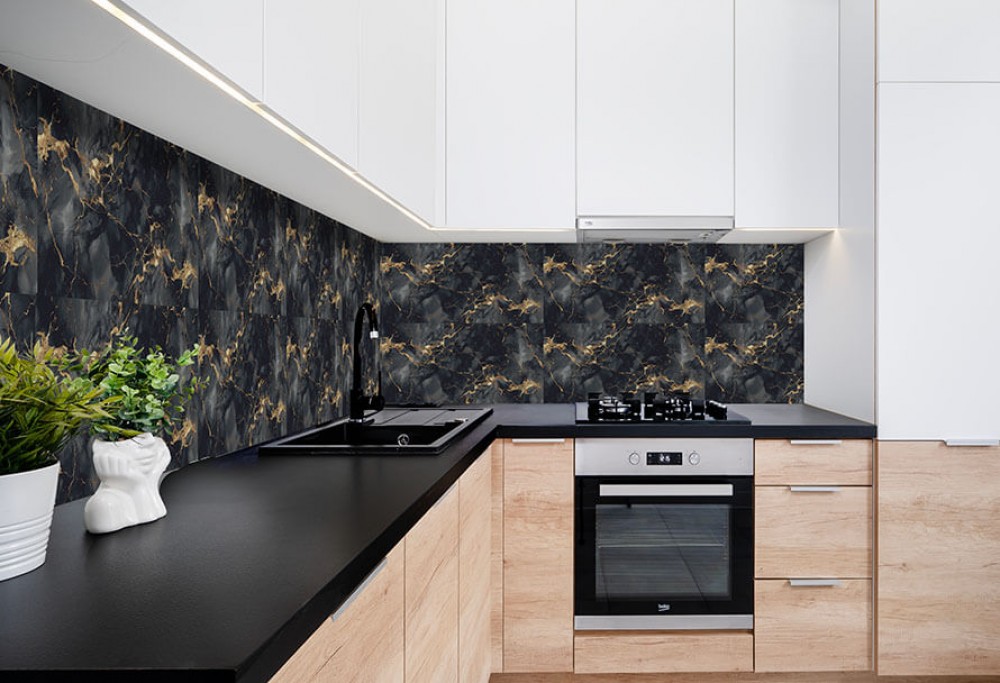The wall in the kitchen without renovation