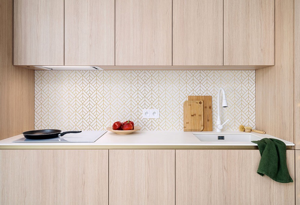 A kitchen wall without renovation